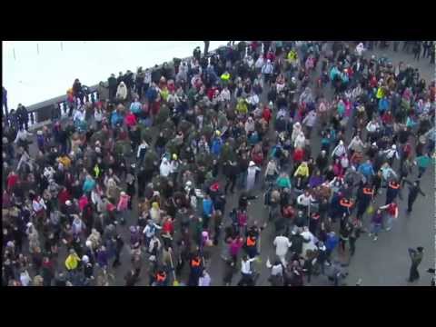 Flash mob in Moscow, Russia 26.02.12
